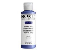 Golden Acrylic Paint : 119ml (4oz) Bottle Fluid Phthalo Blue Green Shade