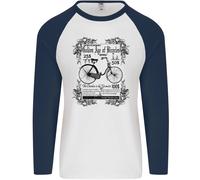 Golden Age Di Biciclette Ciclismo Ciclisti Uomo L/S Baseball T-Shirt