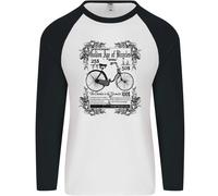 Golden Age Di Biciclette Ciclismo Ciclisti Uomo L/S Baseball T-Shirt