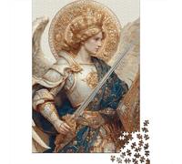 Golden Angel Armor Statue Jigsaw Puzzle Impossibili 1000 Pezzi Decorazione Per La Casa. Giochi Rilassamento E Intelligence Per Adulti E Ragazzi Da 14 Anni 38x26cm/1000pcs