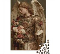 Golden Angel Armor with Flowers Jigsaw Puzzle Impossible 1000Pcs Decorazione Per La Casa. Giochi Rilassamento E Intelligence Per Adulti E Ragazzi Da 14 Anni 52x38cm/1000pcs