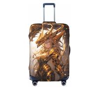 Golden Armor Dragon Princess - Copribagagli da viaggio, elastico, per valigie, 45-81 cm, Nero , S