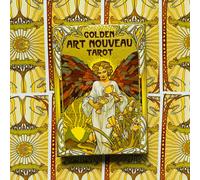 Golden Art Nouveau Tarocchi Grand Trumps 22 Carte Deck Esoteric Basse Scarabeo