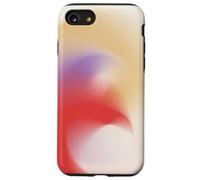 Golden Aura | Red, Lavender & Cream Energy Flow Abstract Custodia per iPhone SE (2020) / 7/8