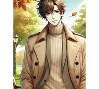 Golden Autumn: College Ruled Lined Notebook with Elegant Anime-Inspired Fall Design: Perfect for Writing, Journaling, Sketching - 7.5 x 9.25 Inches, ... College Ruled, Matching Front and Back Cover