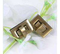 Golden Bag Hardware Turn Lock Durable Replacement for Handbags Clutch