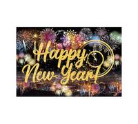 Golden Balloons Backdrop, 2D Print Poster, 39x59in Polyester with Material, New Year Party Decor, Poster Backdrop with Festive Design, Holiday Decoration for Graduation and Birthday