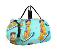 Golden Bees Honeycombs Black Girls Duffle Bags Travel Tote Toddler Weekender Bags Bagagli Sport per bambini Borsone da viaggio per ragazzi, Tavola da Surf Cartoon Giallo Blu, classico