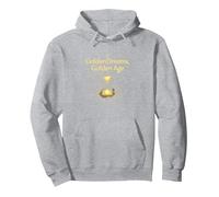 Golden Birthday Dreams: Elegante Celebrazione della Clessidra Felpa con Cappuccio, Unisex per Adulti, Grigio Melange, S