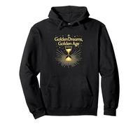 Golden Birthday Dreams: Elegante Celebrazione della Clessidra Felpa con Cappuccio, Unisex per Adulti, Nero, L