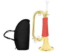 Golden Brass Bugle Cavalleria Tromba Compatti Leggero Ottone Militari Bugle Per Orchestre Scuola Sacchetto di Immagazzinaggio Banda Scuola Tromba