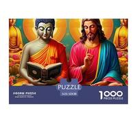 Golden Buddha on Lotus Flower Materiale Carta Resistente Bel Rompicapo, Adatto Per Relax Domestico E Hobby Personali 52x38cm/1000pcs