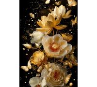 Golden Butterfly & Bloom Journal: Lined Notebook | 120 Pages | 6 x 9 Inches | Perfect for Journaling, Notes, Planning & Creative Writing