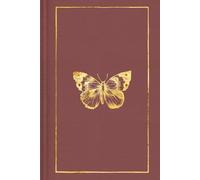 Golden Butterfly Journal: Lined Notebook 6×9 • Dusty Rose Cover • 120 Cream Pages • Soft Matte • Vintage Dark Academia Design