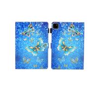 (Golden Butterfly, Multicolor) For iPad Pro 11 (2024) Case Pattern Printing Card Slots Leather Tablet Cover - Dream Butterfly