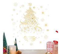 Golden Christmas Tree Window Clings |Holiday Wreath Hanger - Front Door Metal Hook For Christmas Tree, Wreaths And Seasonal Décor, Heavy-Duty Over-the-Door Design