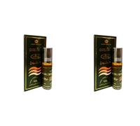 Golden Concentrated Perfume Oil Roll-On (6ml x 2) | Alcohol-Free Long Lasting Arabic Attar for Men & Women | Sweet Musky Woody Unisex Perfume Combo Pack