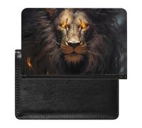 Golden Cool - Custodia per passaporto con divertente motivo Re Leone, sottile, da viaggio, con slot per carte, per donne e uomini, Stile:, Taglia unica, MHXYZHW