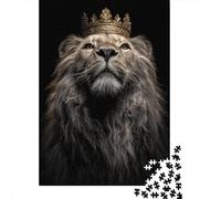Golden Crown Lion Art Print-1 Jigsaw Puzzle Impossible 1000 Pezzi Decorazione Per La Casa. Rilassamento E Intelligence Per Adulti E Ragazzi Da 14 Anni 38x26cm/1000pcs