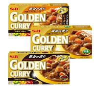 Golden Curry Assortito - Dolce, Medio Piccante e Piccante, 198g x 3, S&B