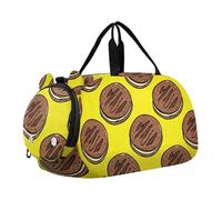 Golden Deer Abeti Bianco Carry on Duffel per Ragazzi Weekend Duffel Pernottamento Ragazze Duffle Borse da Viaggio con Tracolla, Biscotti Al Cioccolato, classico