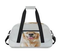 Golden Dog Duffel Borse per Donne Uomini Bambini Ragazze Ragazzi Pernottamento Weekender Borsa da Viaggio 24L Sport Palestra Duffel Bag Pratica Tote Carry Bag, Colore, 24 L, Organizer per borse