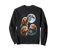 Golden Doodle Ululando alla Luna Felpa