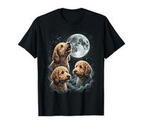 Golden Doodle Ululando alla Luna Maglietta