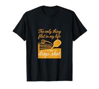 Golden Drop Shot Tennis Grafica con Script Elegante Maglietta