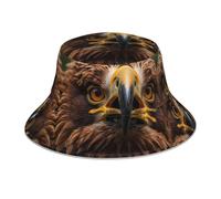 Golden Eagle Dream Core stampato double-face, cappello da pescatore, unisex per alpinismo, da viaggio, spiaggia, pesca, cappello da sole