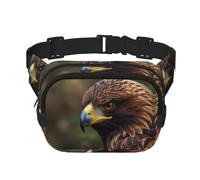 Golden Eagle - Marsupio multifunzione con stampa aquila, unisex, alla moda, borsa messenger, borsa da viaggio e