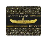 Golden Egyptian Ornament Goddess Art Tappetini Mouse Antiscivolo Mousepad Base in Gomma Tappetini per Il Mouse per Laptop Lavoro Ufficio 25X30Cm
