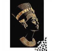 Golden Egyptian Queen Profile Jigsaw Puzzle Impossibili 1000Pcs Decorazione Per La Casa. Rilassamento E Intelligence Per Adulti E Ragazzi Da 14 Anni 38x26cm/1000pcs