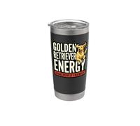 Golden Energy Retriever Aggressivamente Amichevole Divertente Cane Proprietario Bicchiere termico in acciaio inox doppia parete