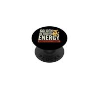 Golden Energy Retriever Aggressivamente Amichevole Divertente Cane Proprietario PopSockets PopGrip Adesivo