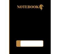 Golden Falcon Notebook - Large Black Journal with Gold Falcon Head, 200 Lined Pages, 8.5 x 11 Inch, Professional Office Notebook for Teachers, Work, ... Design - Perfect Notebook for Professionals