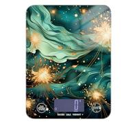 Golden Fireworks - Bilancia da cucina portatile, impermeabile, da viaggio, 5 kg/5 g, con 4 unità per la cottura del sapone (batterie non incluse)