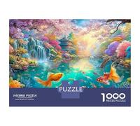 Golden Fish in A Blooming Paradise Puzzle Da 1000 Pezzi Colorful Koi Perfetto Regalo Per Ragazzi, Ragazze, Uomini E Donne 38x26cm/1000pcs