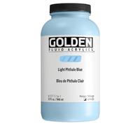 GOLDEN Fluid Acrilico, Blu Phthalo chiaro, Flacone da 946 ml