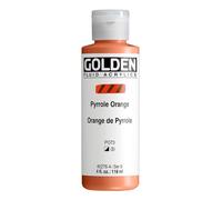 Golden Fluid Acrylic 4 Oz Pyrrole Orange