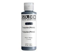 Golden : Fluid Acrylic Paint : 119ml (4oz) : Turquoise (Phthalo)