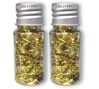 Golden Foil Flakes Jewelry Making Leaf Art Imitation Gold Craft Decoration , No.02 Nice processing