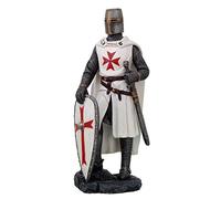 Golden Future Crociato in armatura Cavaliere Templare Croce Decorazione Scultura