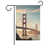 Golden Gate Bridge Bandiere da giardino 30,5 x 45,7 cm bandiera esterna a doppia faccia bandiera estiva bandiera floreale benvenuto giardino bandiere stagionali decorazioni per le vacanze