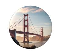 Golden Gate Bridge Button Pins 1 Pc, 2.4 Inch Round Button Badge Metallo Immagine Personalizzata Foto Pin Pulsanti Kit Per Forniture Artigianali Natale Fai Da Te Progetti Feste, Misura unica, Nessuna
