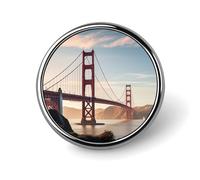 Golden Gate Bridge Distintivo rotondo carino smalto spilla abbigliamento personalizzato decorazione unisex porta badge cappelli borse camicie decorazione