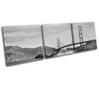 Golden Gate Bridge San Fran Architecture TREBLE TELA parete arte foto stampa