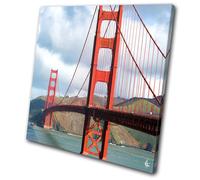 Golden Gate Bridge San Fransisco Landmarks SINGLE TELA parete arte foto stampa
