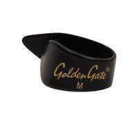 Golden Gate GP-3B - Plettri per pollice, colore nero, misura media, dozzina