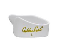 Golden Gate GP-4W - Plettri per pollice, misura L, colore: Bianco